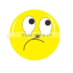 Yellow Hi Vis Round Smile Sticker Reflector for Safety thumbnail-1