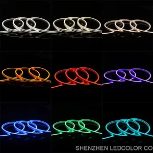 12V Pure Silicone LED Neon Flex Tube Light IP67 Waterproof 6*12mm Ultra Thin LED Neon Rope Light LED Neon Sign Pink thumbnail-5