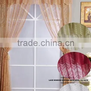 Lace German Curtains With Rope Tassel Tiebacks And Valance Quality Choice thumbnail-3