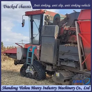 Corn Harvester Modified With Anti Sinking Half Chain Rail That Does Not Slip thumbnail-1