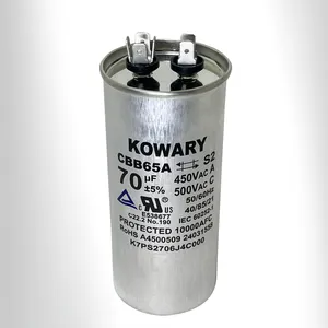 CBB65 Metallized Polypropylene Film AC Motor Capacitor(column, Plastic Case) thumbnail-1