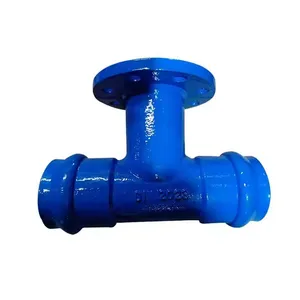 Ductile Iron Double Socket Tee With Flange Branch for PVC Pipe thumbnail-1