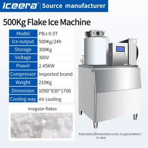 500kg Flake Ice Maker Machine Ice Flake Machine for Fish thumbnail-3