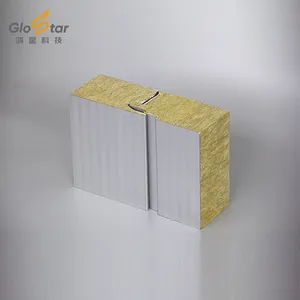 Rock Wool Composite Panels, Used for Exterior Wall Envelope Systems of Steel Structure Factory Buildings. thumbnail-1