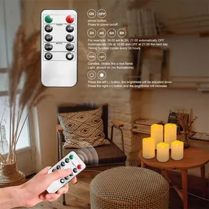 Waterproof LED Candles Set Warm Light Decor Wholesale Customized Factory thumbnail-4