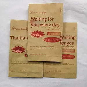 Paper Bags for Duck Necks Packaging, Paper Bags for Marinated Ducks and Chickens, Kraft Paper Bags for Air-dried Duck Necks and Wings, Kraft Paper Bags for Chicken Necks and Frames thumbnail-1