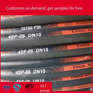 Din20023 En856 4sp Rubber Hose, High-pressure Steel Wire Braided Rubber Oil Pipe, Supplied by Manufacturer thumbnail-1