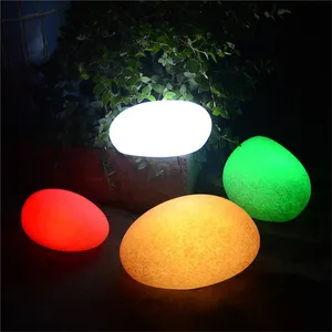 Lawn Yard Patio Driveway Outdoor Decorative Light Solar LED Stone/outdoor Garden Patio Solar Led Ball Sphere Stone Light Lamp thumbnail-2