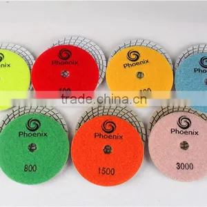 High Quality 100mm Swirl Wet Polishing Pads for Marble With 4.00mm thumbnail-5