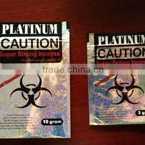 3g 4g 10g Caution Herbal Incense Potpourri Bag Blend With Heat Sealed/Aluminum Foil Bag thumbnail-1