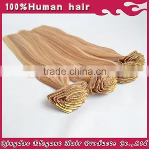 Best Selling Unprocessed Human Hair Ombre Curly Clip in Extensions thumbnail-5