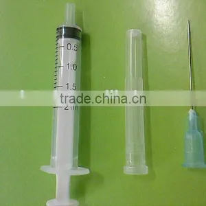 3cc/ml Medical Luer Slip Disposable Syringe With Needle thumbnail-1