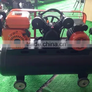 KINGCHAI Factory Gasoline Engine Power Belt Driven 100L 150L 200L 300L Air Compressor thumbnail-1