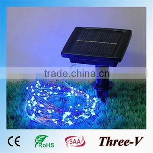20 LED Blue Solar String Light thumbnail-1