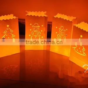 Romantic Heart Tealight Holder Luminaria Paper Lantern Candle Bag Flame Retarded Bag For Christmas Party Wedding thumbnail-3