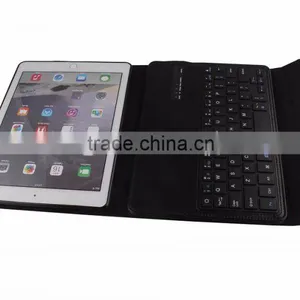 Crazy Horse Pattern Bluetooth Keyboard Leather Leather Flip Case for Ipad Air2 thumbnail-5