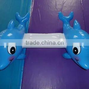 Inflatable Kids Play Dolphine Rider and Toy thumbnail-1