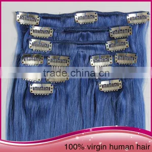2015 Wholesale Price Clip in Hair Extensions Best Quality Remy Straight Clip In Hair Extension thumbnail-6