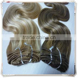 Top Quality Double Drawn M-color/T-color Clip in Hair Extension thumbnail-1