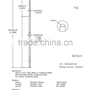 SP1-058340-D01 PCB Socket Test Needle With Good Quality and Gold Plated thumbnail-1