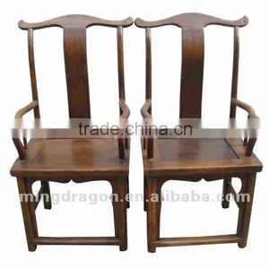Chinese Antique Furniture Walnut Wood Gansu Antique Armchair thumbnail-1