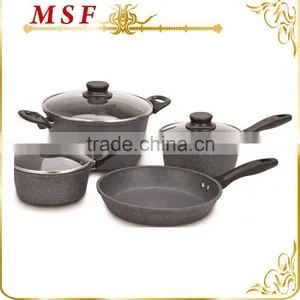 Popular Style Foreged Imitation Looks Grey Stone Marble Cookware in Surface thumbnail-1
