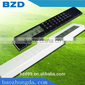 Promotional for Student/ Office/ Housework Pratical Functional Electric LCD Ruler Calculator With Digital Clock/ Alarm thumbnail-1