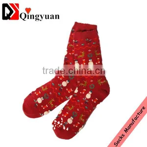 High Quality Popular Design Lovely Patten Wholesale Thick Terry Sock Chrismas Women Socks in Winter thumbnail-2