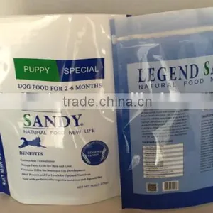 Standing Up Plastic Pet Food Packaging Bags With Pocket Zip thumbnail-3