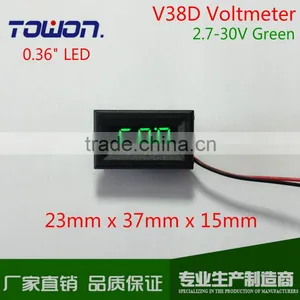 V38D 0.36" Digital DC Voltmeter DC 2.5-30V Digital LED Voltage Meter Red Green BlueDigital Car 12V 24V Voltmeter Measure Voltage thumbnail-2