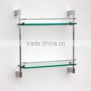 Bathroom Accessories Double Glass Shelf thumbnail-1