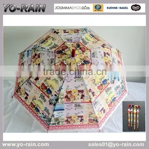 Hot Sales 19"*8ribs Bear Print Cheap Cute Child Umbrella thumbnail-1