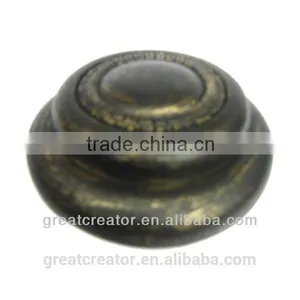 China Home Decor Round Pewter End Caps Window Curtain Accessory Curtain Rod Parts thumbnail-2