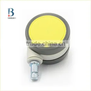 China Popular 65mm Yellow Nylon 360 Swivel Medical Caster thumbnail-6
