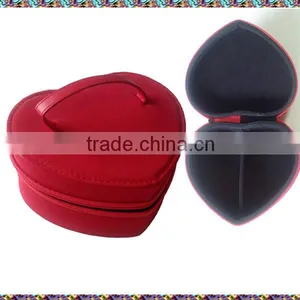 Fashion Heart Shape Customized EVA Fabric Jewelry Storage Case thumbnail-1