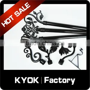 KYOK High Quality Cheapest Black Curtain Rod Set thumbnail-1