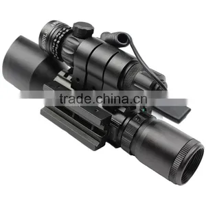 Funpowerland 3-10X42+red Laser M9B Tactical Rifle Scope Red Green Mil-Dot Reticle With Side Mounted Red Laser/Guaranteed 100% thumbnail-2