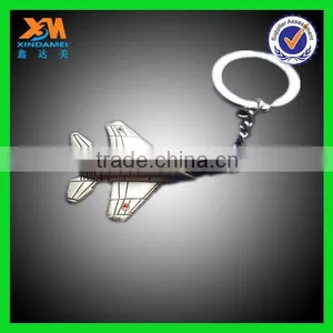Newest Fashion Cheap 3D the Airplane Shape Metal Keychain thumbnail-1