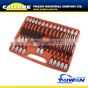 CALIBRE 32PC 1/2" Drive S2 Steel Ribe Profile Bit Set thumbnail-1