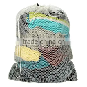 Wholesale Polyester Fabric Mesh Bag Drawstring Laundry Bag thumbnail-5
