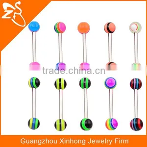 2016 New Design Acrylic Two Balls Barbell Unique Fake Banana Tongue Piercing thumbnail-2