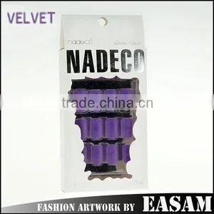 New Fashion 24pcs Artificial Nail Tips Full Cover Velvet False Nails Manicure Kit thumbnail-1