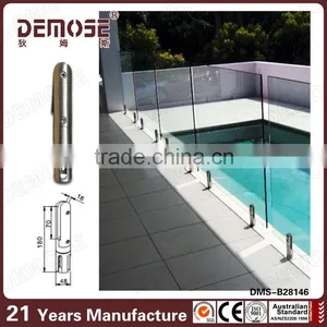 Outdoor Swimming Pool Deck Railing Glass Design thumbnail-1