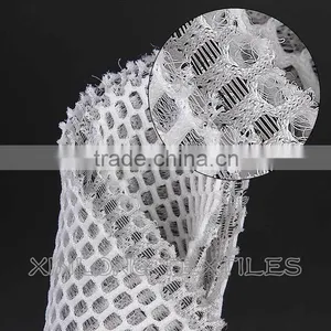 Polyester Knitted Black Yarn Sandwich Mesh Fabric for Sportwear thumbnail-3
