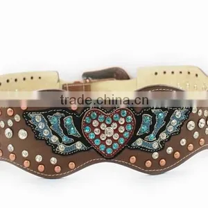 Fashion Newest Luxury Rhinestone PU Belt For Ladies thumbnail-1