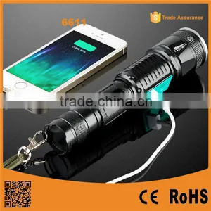Portable Rechargeable 10W LED Flashlight With USB Charger thumbnail-1