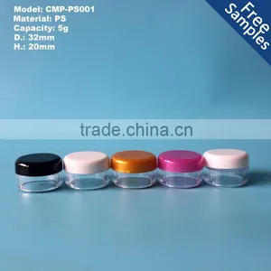 5g Small PS Cosmetic Jar With Lid,5ml Empty Cosmetic Sample Containers ,0.17oz Cream Jars Cosmetic Packaging thumbnail-1
