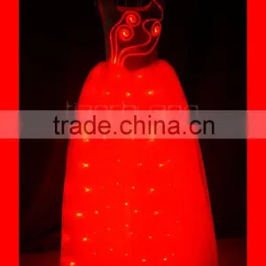 Remote Control Light Up Dancing Snow Queen Costume Dress thumbnail-1