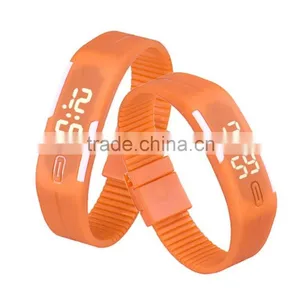 Fashion Design Ultra Thin Sports Silicone Digital Unisex LED Sports Bracelet Wrist Watch thumbnail-4