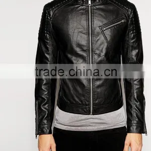 Mens Faux Leather Jacket, PU Jacket thumbnail-3